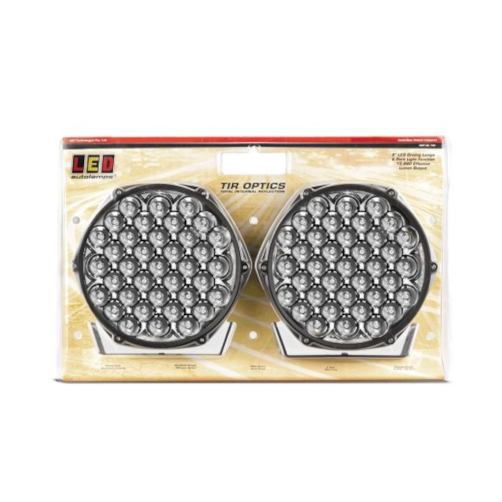 Driving Lamp, LED Autolamps, LED Combination Lights with Park Lights, 9", 9 to 32v - 2 Pack (Twin Blister)