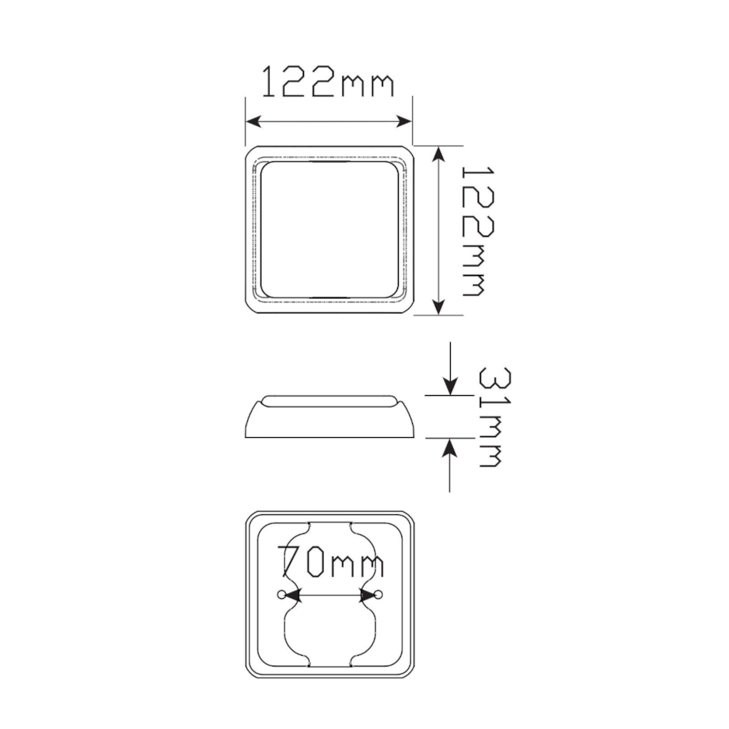 Lamp, LED Autolamps, LED 100 Series, Rear Indicator Lamp - Each