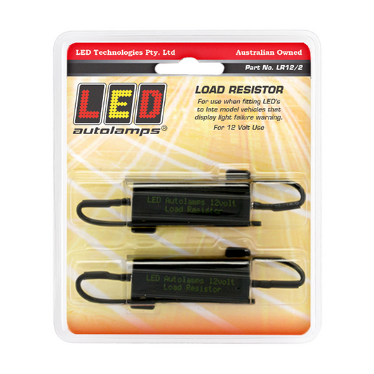 Resistor, LED Autolamps, Load Resistor 12v - 2 Pack