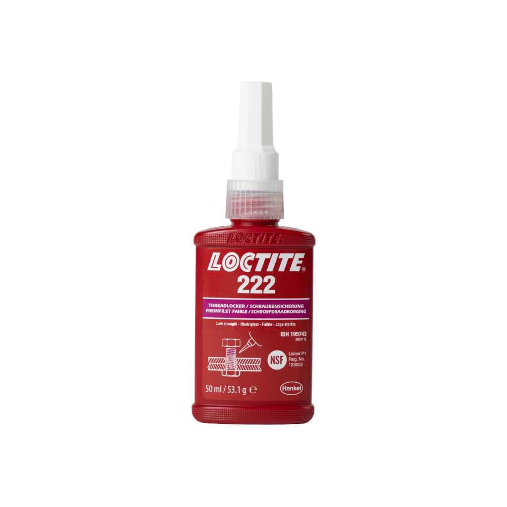 Thread Locker, Loctite 222, Low Strength Thread Locker, 50ml - Each