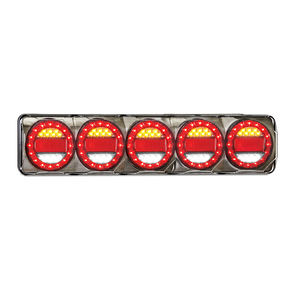 Combination Lamp, LED Autolamps, Maxilamp 5, Stop/Tail/Indicator/Reverse, 12-24v - Each