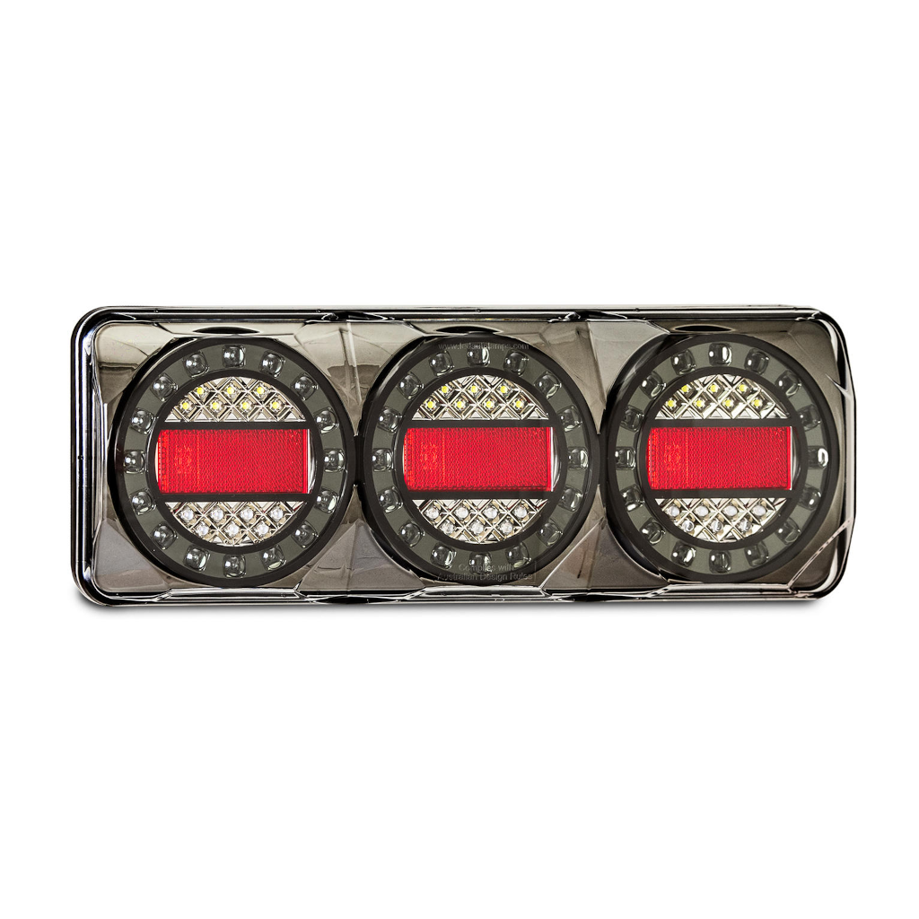 Combination Lamp, LED Autolamps, Maxilamp 3, Stop/Tail/Indicator/Reverse, 12-24v - Each