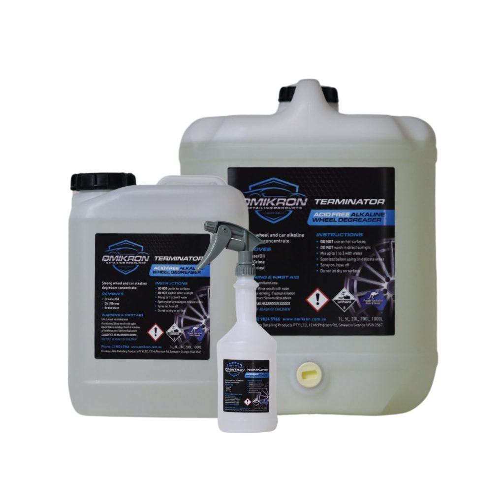Wheel Cleaner and Degreaser, Omikron Terminator, Alkaline, 20lt - Each