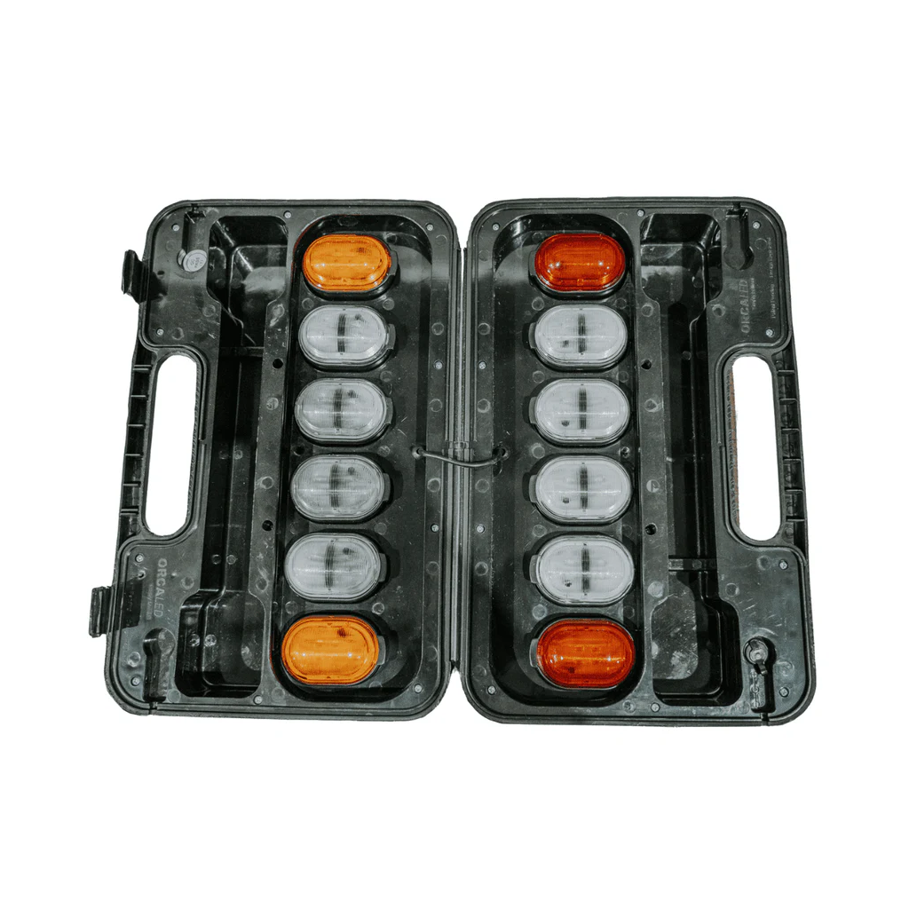 Marker Lamps, Rechargeable Magnetic LED Set, ADR Approved, Red/Red-Amber/Amber - Each