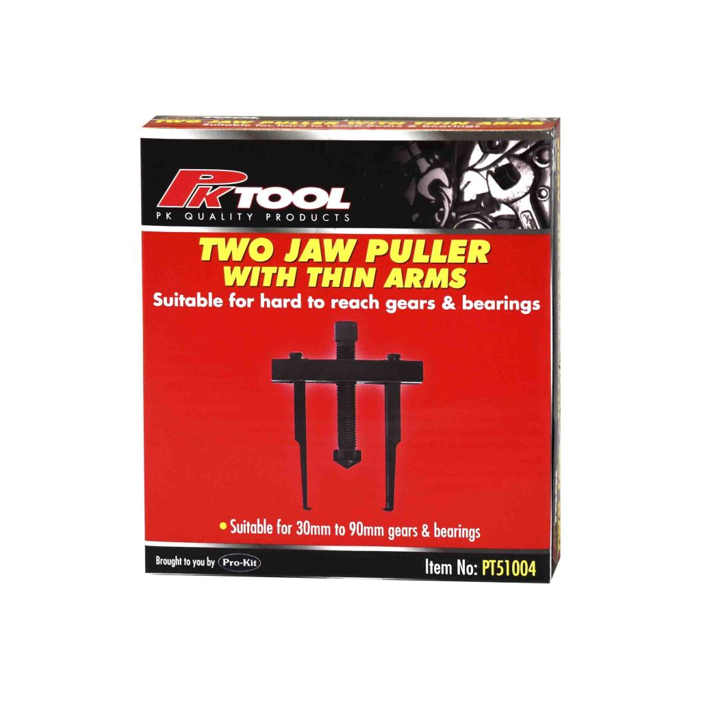 Bearing Puller, PK Tools, Thin Arm, Two Jaw Spigot, Suits 30mm & 90mm Gears & Bearings - Each