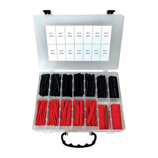 Heatshrink Assortment, Dual Wall, 3-19mm Width, 89mm Lengths - 144 Piece