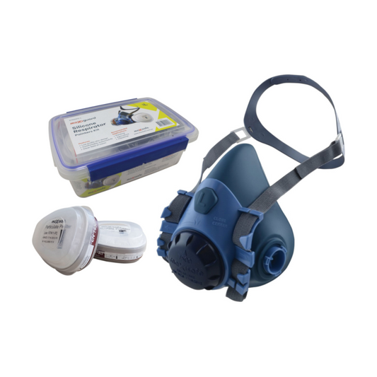 Respirator Kit, Maxiguard, Silicone Half Mask with Filters, Large - 8 Piece