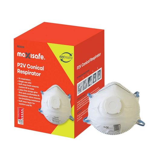 Respirator, P2 Exhalation Valve, Twin Straps, Certified to AS/NZS 1716 - 10 Pack