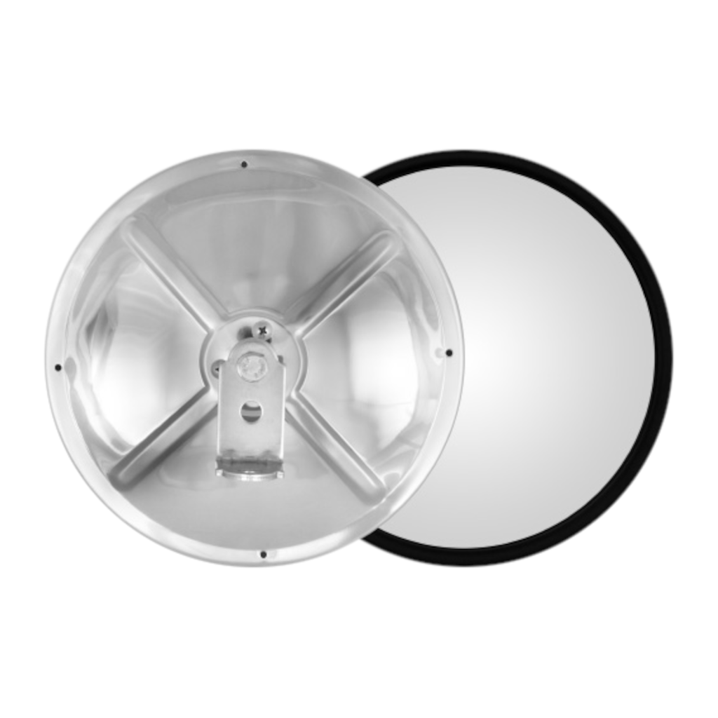 Mirror, ECCO, Round Spotter, Stainless Steel Housing, West Coast Style, Convex R400, 150 x 85mm - Each