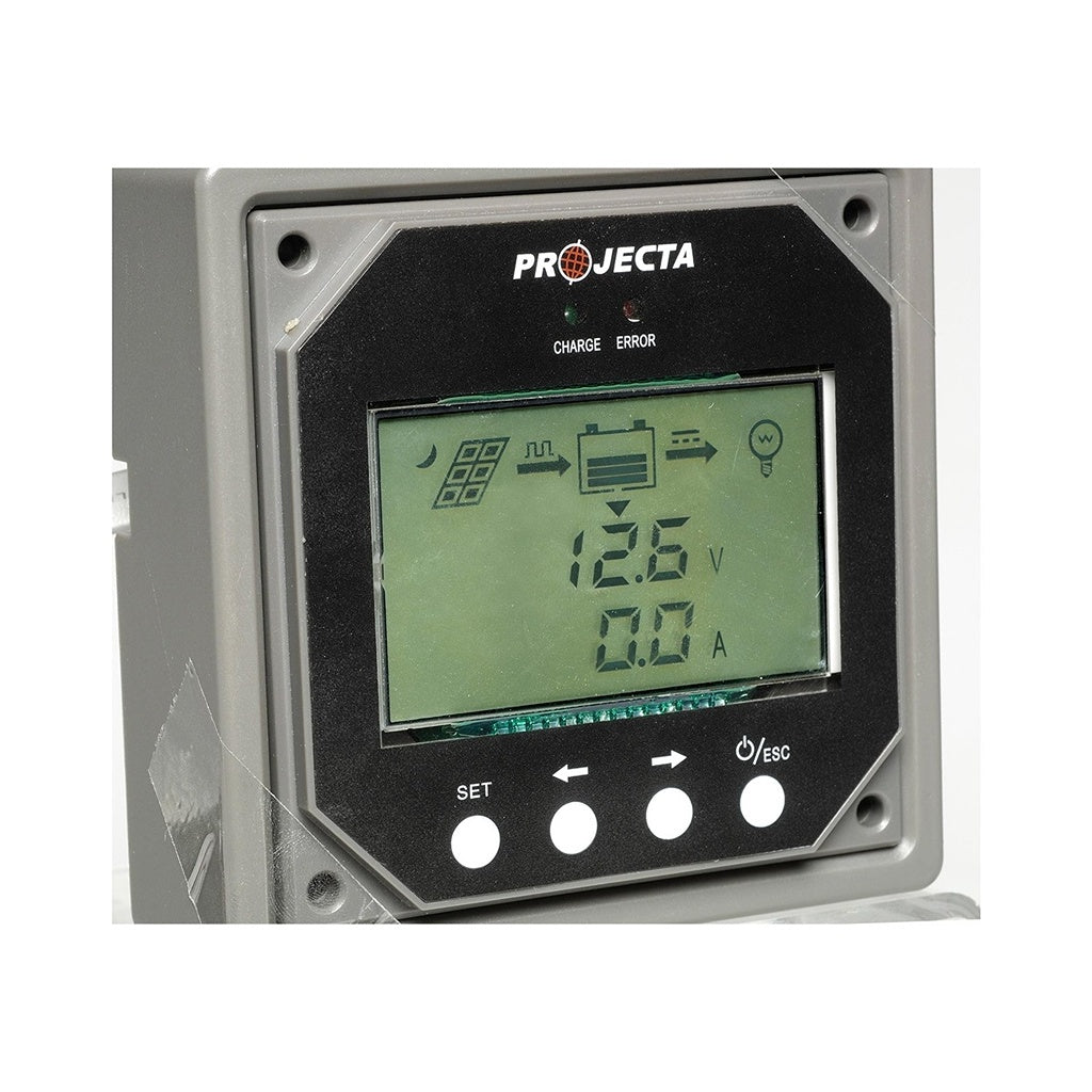 Solar Charge Controller, Projecta, 3 Stage Automatic, Remote Meter, 12/24v, 20a - Each