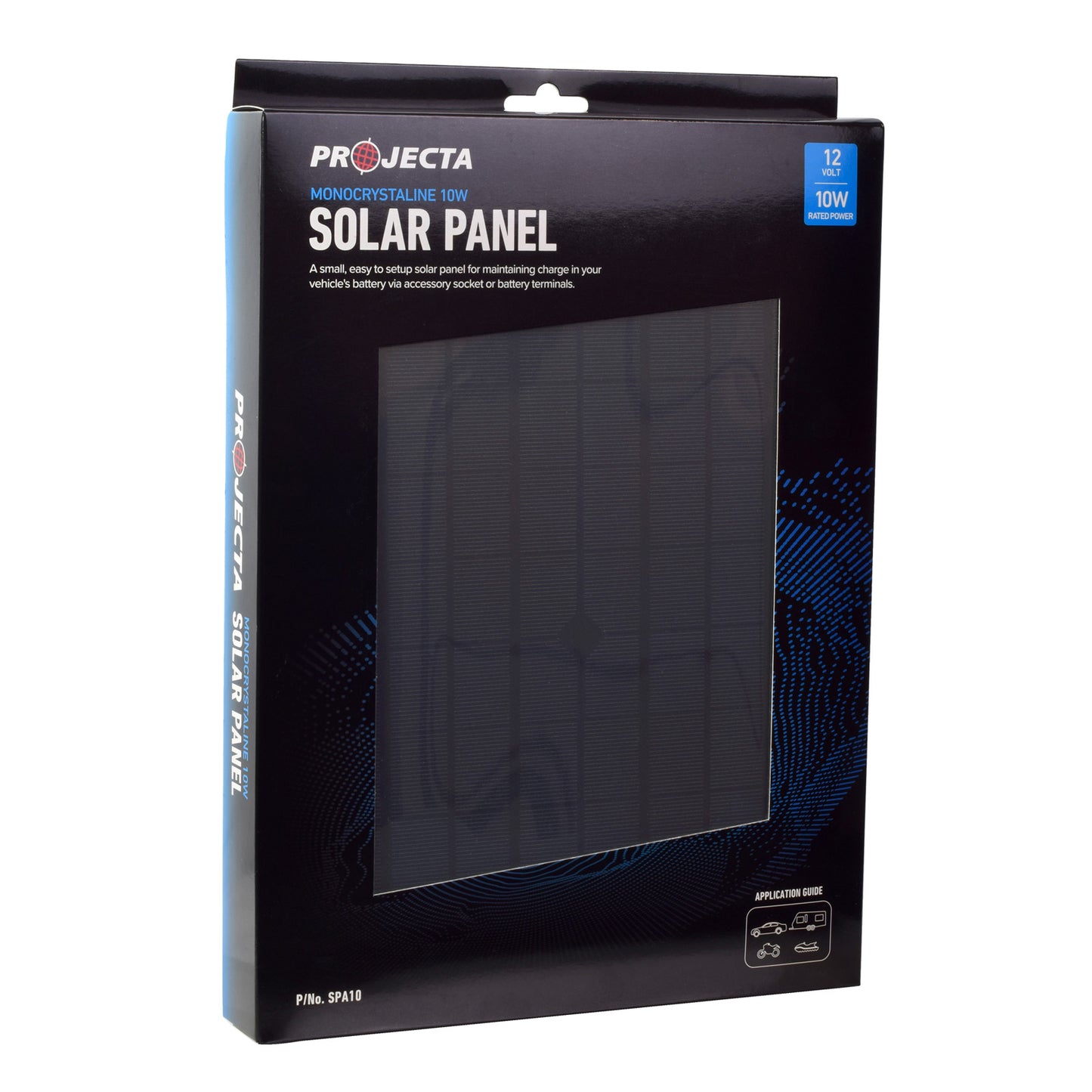 Solar Panel, Battery Maintainer, Projecta, Monocrystalline, 12v, 10w - Each