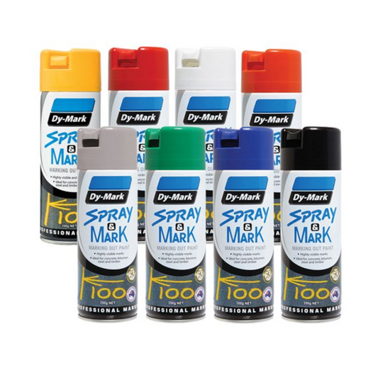 Paint, Dy-Mark, Spray & Mark, White, Aerosol, 350g - Each