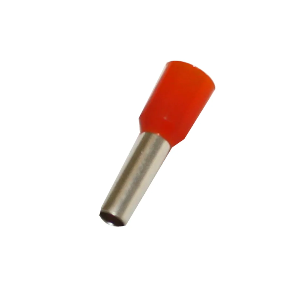 Terminal, Bootlace Insulated, Orange, 4.00mm^2 - 100 Pack