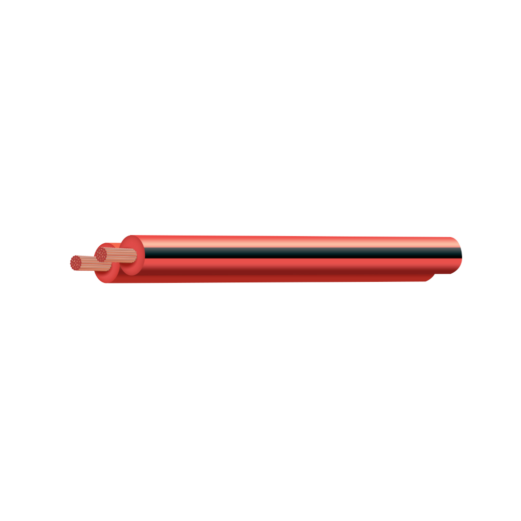 Cable, Figure 8/Speaker, Red with Black, 3.0mm (16AWG), 100m