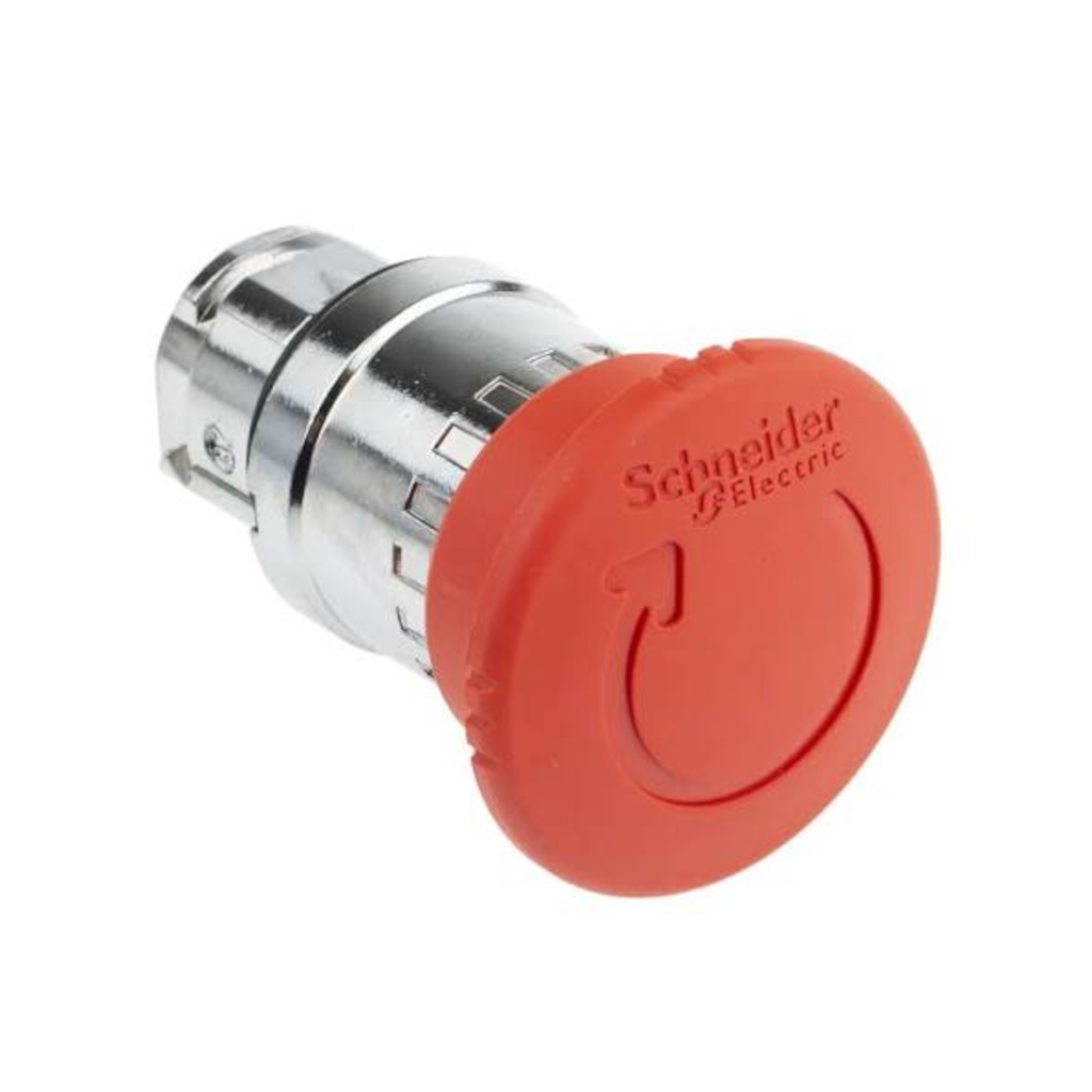 Emergency Stop Trigger Head Button, Schnieder, 40mm, Red, Latching Turn Release - Each