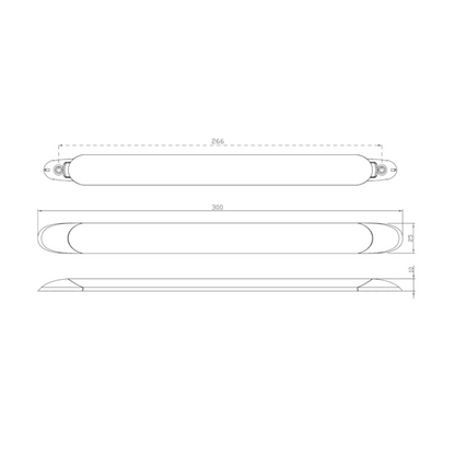 Strip Lamp, LED Autolamps, Low Profile, LED, 300mm, 12v - Each