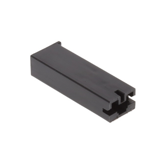 Connector, TE 187 Faston, Receptacle, 1 Position, Black - Each