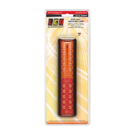 Combination Lamp, LED Autolamps, 200 Series, Stop/Tail Indicator, LED, 12-24v - Each