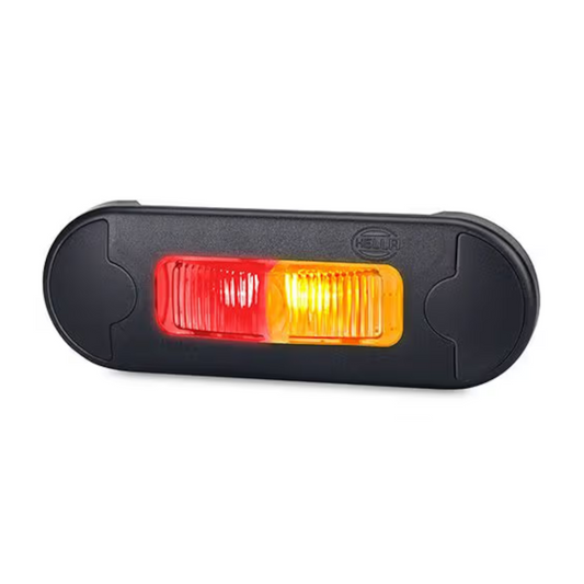 Marker Lamp, Hella, LED Side Marker DuraLED, 12/24v, Red/Amber - Each