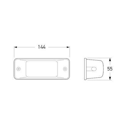 Signal Lamp, Hella, Right Hand Side Direction Indicator, 12v, Amber - Each