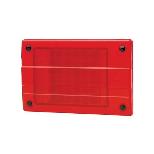 Signal Lamp, Hella, LED Stop/Rear Position Horizontal Mount Designline, 9-33v, Red - Each
