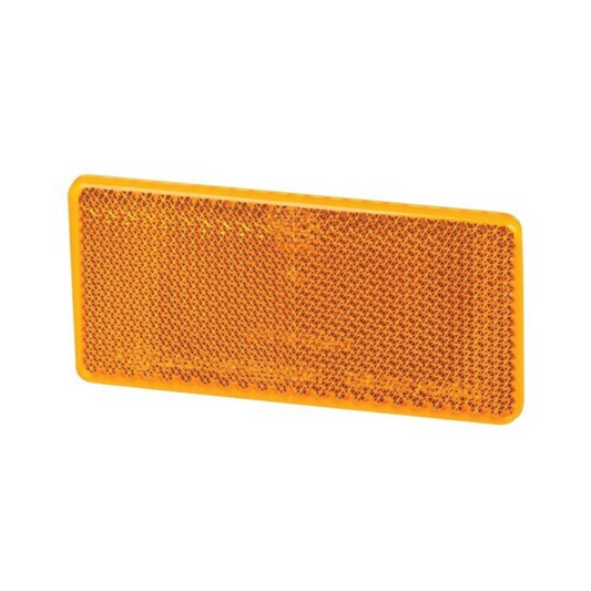 Retro Reflector, Hella, Self Adhesive, 70 x 32mm, Amber - Each
