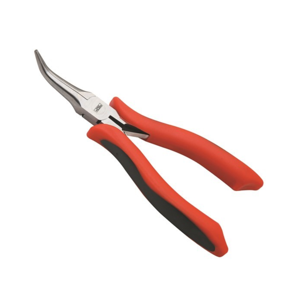 Pliers, Toledo, Mini Bent Nose for Small/Delicate Work, High Carbon Steel, 26mm Jaw, 150mm - Each