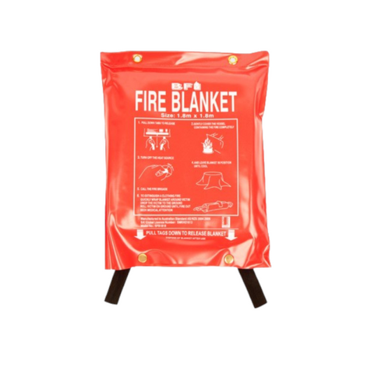 Fire Blanket, Suitable for Clothing and Kitchen Fires, Instructions on Package, 1.8 x 1.8m - Each