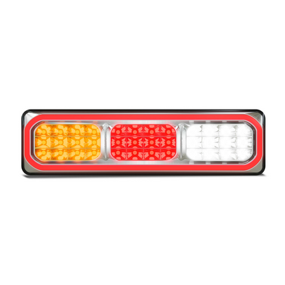 Combination Lamp, LED Autolamps, Stop/Tail/Indicator/Reverse, 12-24v - 2 Pack