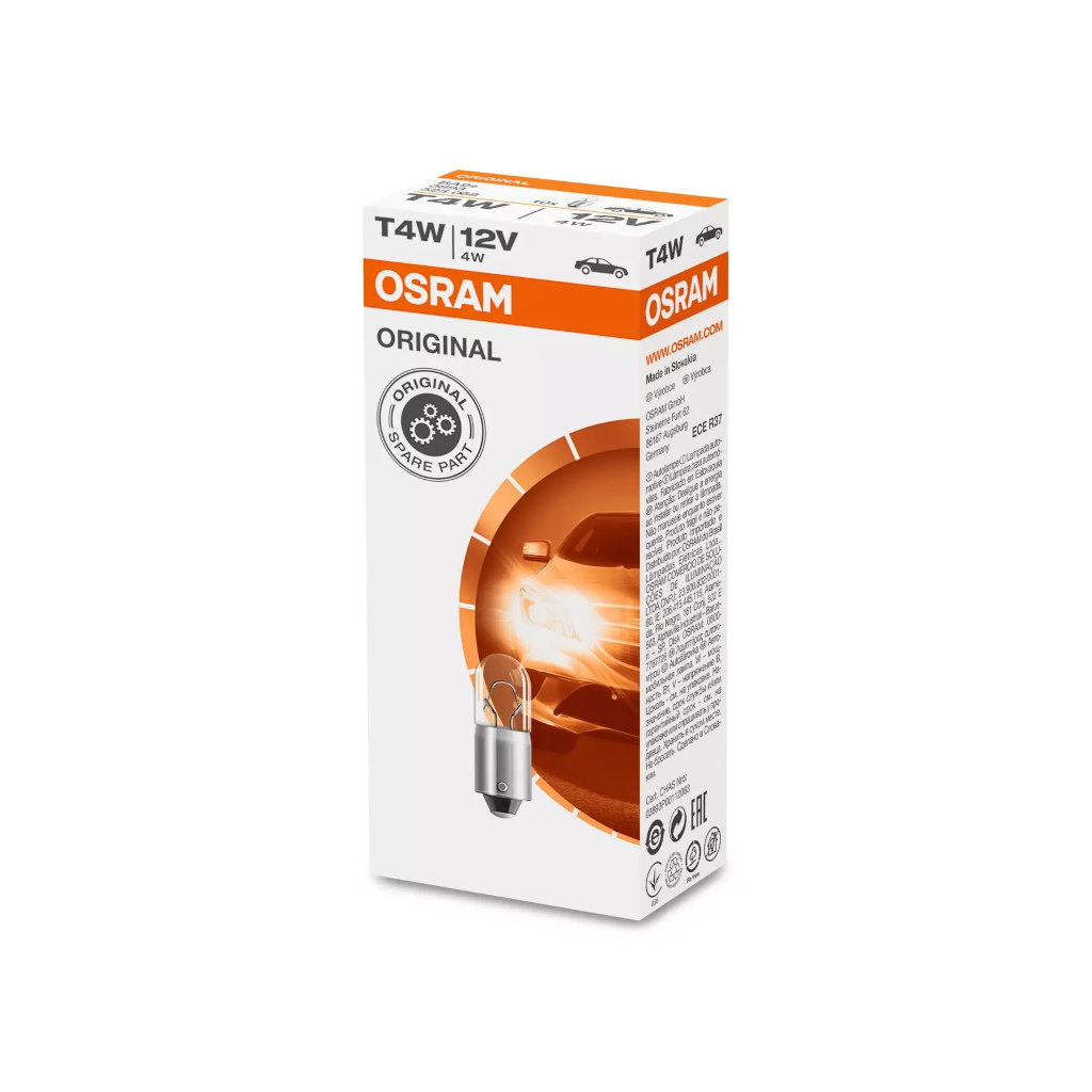 Globe, Osram, Bayonet, BA9S, 12v, 4w - 10 Pack