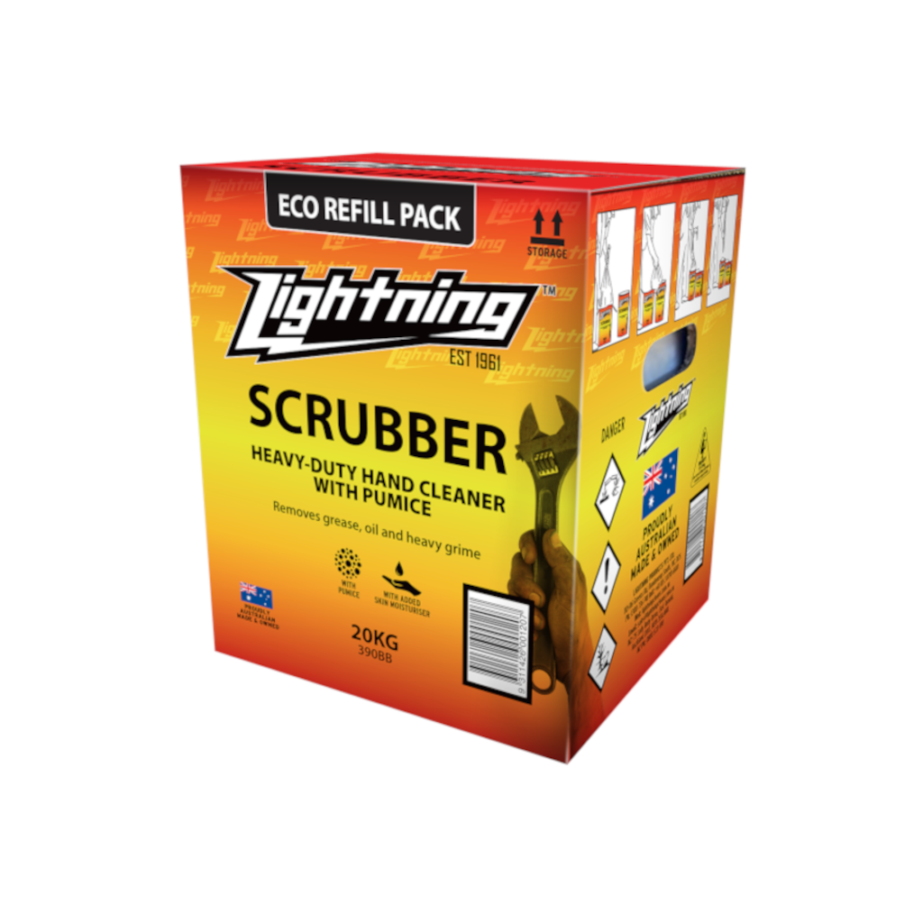 Hand Cleaner, Lightning, Scrubber with Lanolin, Refill, Heavy Duty, 20kg - Each