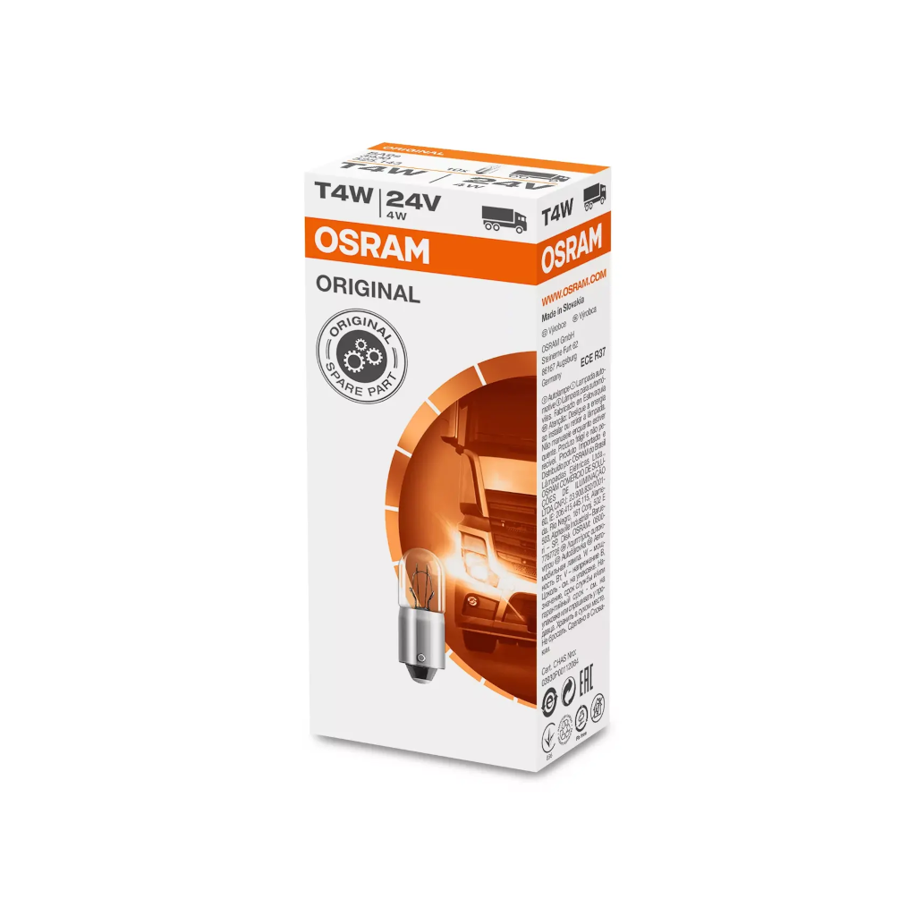 Globe, Osram, Bayonet, BA9S, 24v, 4w - 10 Pack