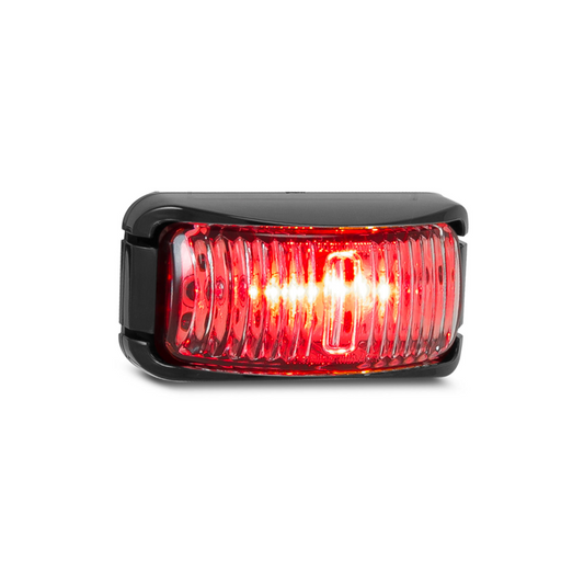 Marker Lamp, LED Autolamps, Rear Marker, Red, Black Base, 12-24v - 10 Pack