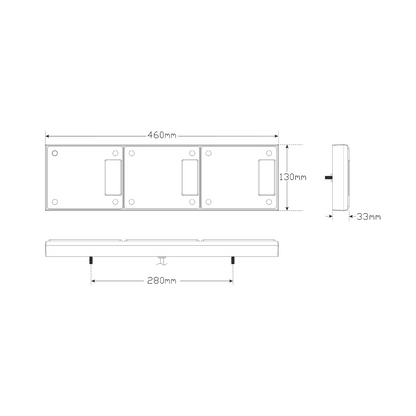 Combination Lamp, LED Autolamps, 460 Series, Stop/Tail/Indicator/Reverse, 12-24v - Each
