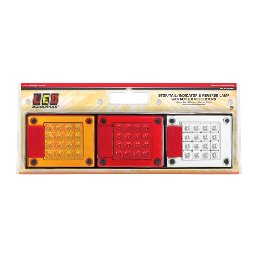 Combination Lamp, LED Autolamps, 460 Series, Stop/Tail/Indicator/Reverse, 12-24v - Each
