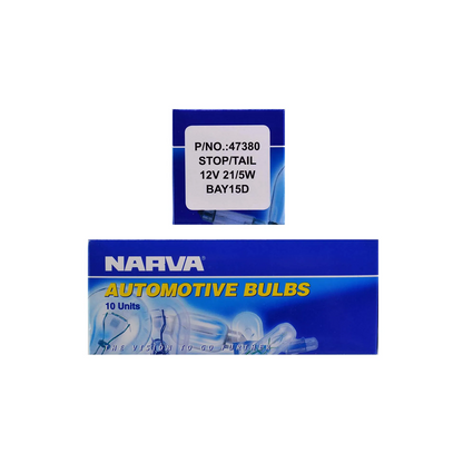 Globe, Narva, Stop/Tail/Indicator, BAY15D, 12v, 21/5w - 10 Pack