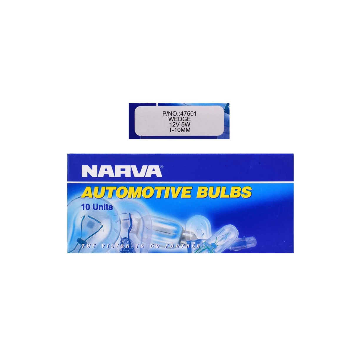 Wedge Globe, Narva, T-10mm, 12v, 5w - 10 Pack