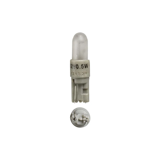 Globe, Narva, Dash Panel, KW2 x 4.6d, 12v, 1.2w, White - 10 Pack
