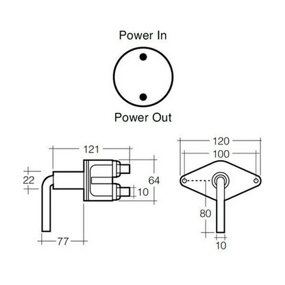 Switch, Narva, Heavy Duty Battery Master, Removable Key - Each