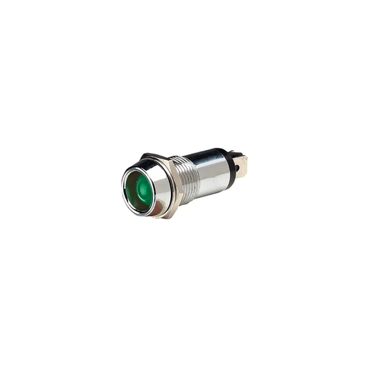 Pilot Lamp, Narva, Chrome LED, 12v, Green - Each