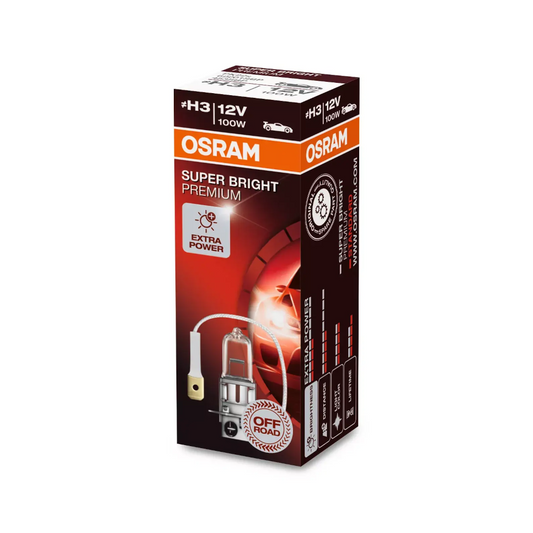 Globe, Osram, PK22S, H3 Rally Halogen, 12v, 100w - Each