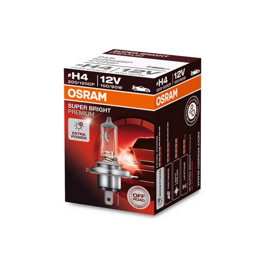 Globe, Osram, H4 Halogen Globe, 12v, 100/80w, Blister - Each