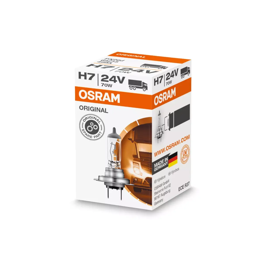 Globe, Osram, H7 Halogen Globe, 24v, 70w - Each