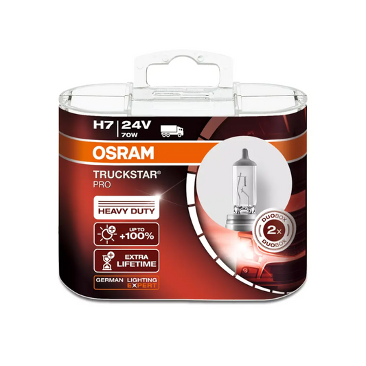 Globe, Osram, H7, 24v, 70w, Truckstar Pro (+100) - 2 Pack
