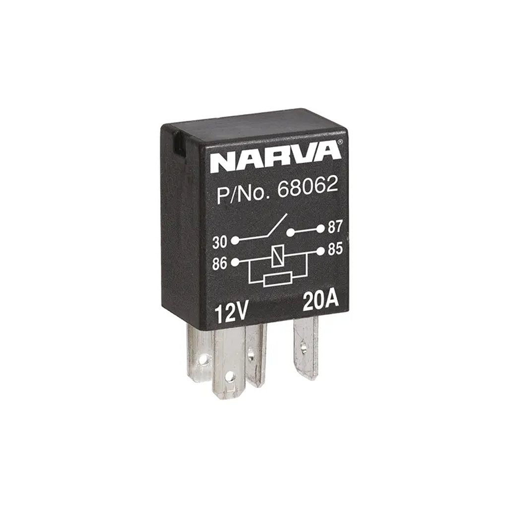 Relay, Narva, Micro 4 Pin, 12v, 20a - Each