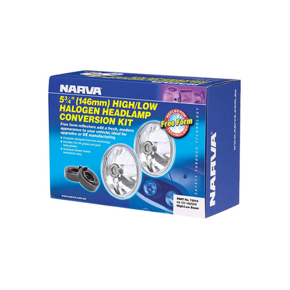 Headlamp Conversion Kit, Narva, Halogen, H4, High/Low Beam, 12v, 100/55w, 146mm - Each