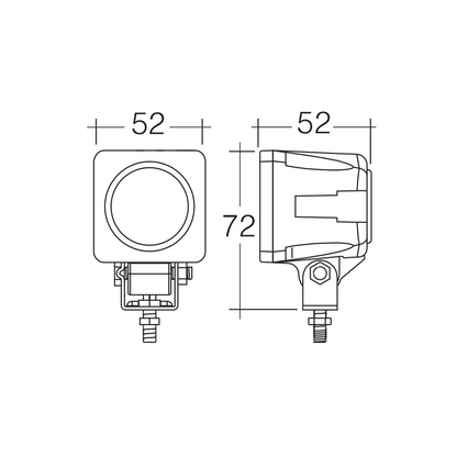 Work Lamp, Narva, LED Flood Beam, 10-80v - Each