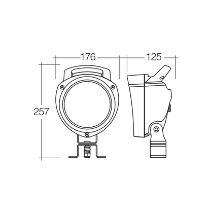 Work Lamp, Narva, Senator II High Powered LED Hybrid Flood Beam, 9-33v - Each
