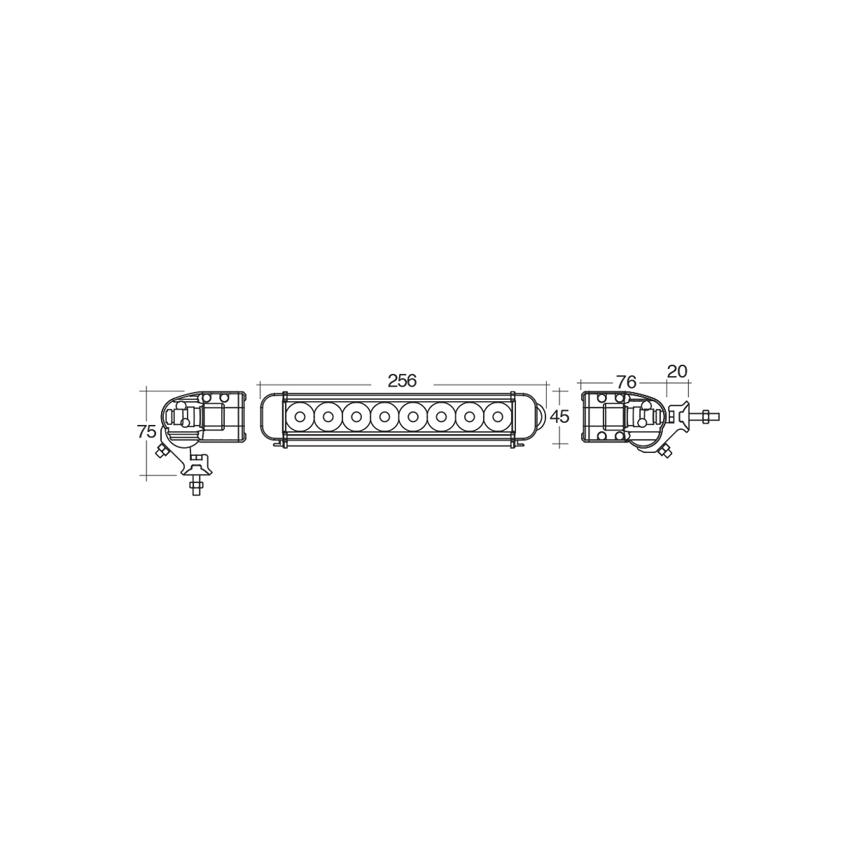 Driving Light Bar, Narva, LED Spot Beam, IP68, 9-32v, 5900lm, 358mm - Each