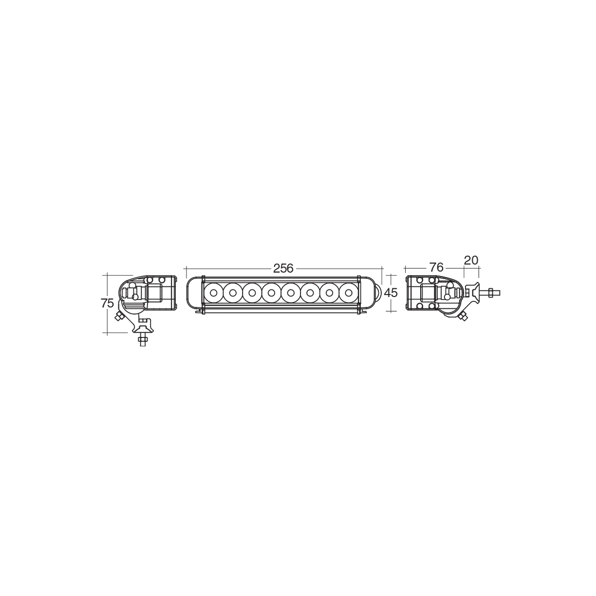 Work Lamp, Narva, High Powered LED Flood Beam, 9-33v - Each